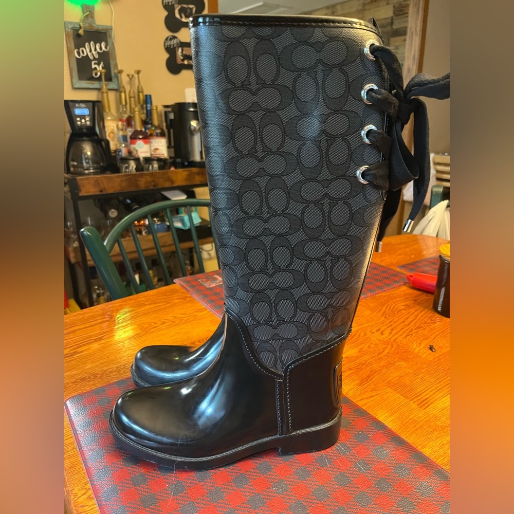 Coach tall women’s rain boots
